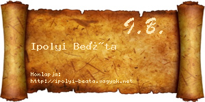 Ipolyi Beáta névjegykártya