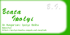 beata ipolyi business card
